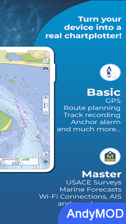 Aqua Map - Mobile Chartplotter 