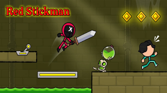 Red Stickman: Stick Adventure 