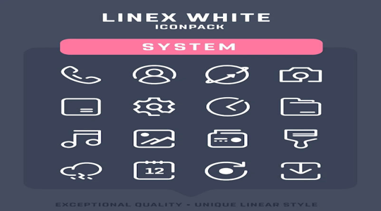 LineX White Icon Pack