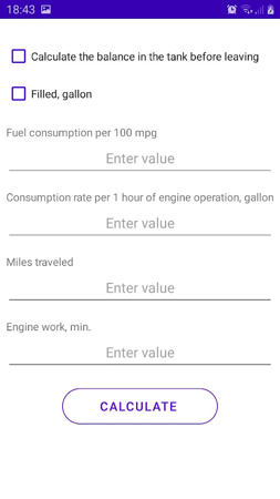 Fuel calculator